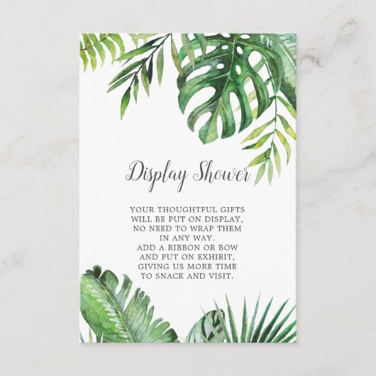 Wilde tropische palmdisplay informatiekaartje (Voorkant)