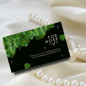 Wilde tropische palmen in moderne foto bruiloft we informatiekaartje