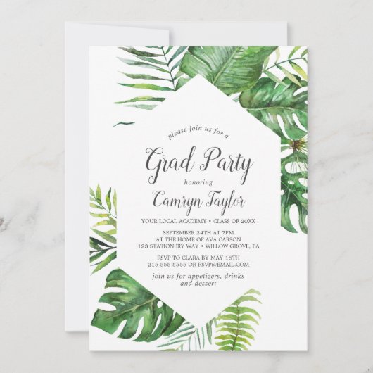 Wilde Tropische palmgraafpartij Kaart (Voorkant)