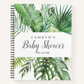 Wilde tropische palmkorst Baby shower Notitieboek (Voorkant)