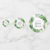 Wilde tropische palmtabel Vrijgezellenfeest Confetti (Voorkanten)