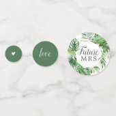 Wilde tropische palmtabel Vrijgezellenfeest Confetti (Achterkanten)