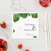 Wilde Tropische weelderige palmbladeren & moderne  Servet (Insitu)