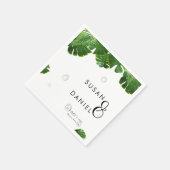 Wilde Tropische weelderige palmbladeren & moderne  Servet (Hoek)