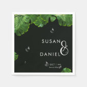 Wilde Tropische weelderige palmbladeren & moderne  Servet (Voorkant)