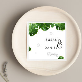 Wilde Tropische weelderige palmbladeren & moderne Servet