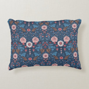 Wilde tuin in blauw accent kussen