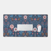 Wilde tuin in blauw bureaumat (Keyboard & Muis)