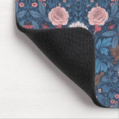 Wilde tuin in blauw muismat (Hoek)
