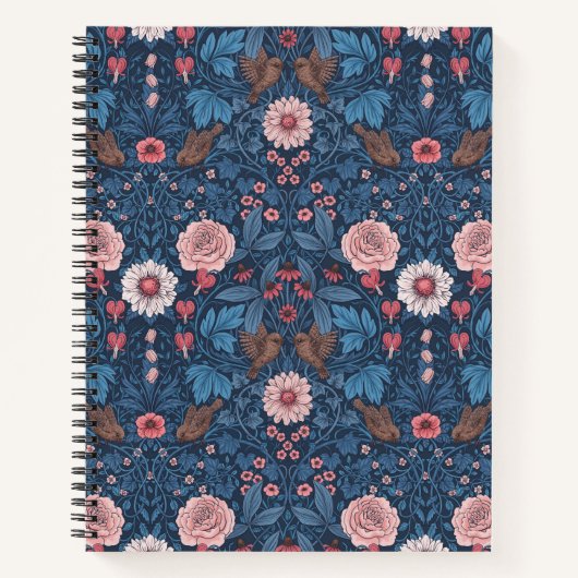 Wilde tuin in blauw notitieboek (Voorkant)