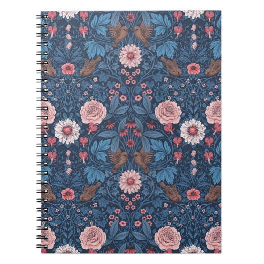 Wilde tuin in blauw notitieboek (Voorkant)