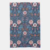 Wilde tuin in blauw theedoek (Verticaal)