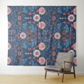 Wilde tuin in blauw wandkleed (In Situ (horizontaal))