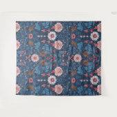 Wilde tuin in blauw wandkleed (Voorkant (horizontaal))