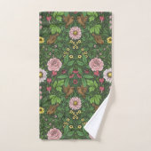 Wilde tuin in het groen bad handdoek (Handdoek)
