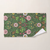 Wilde tuin in het groen bad handdoek (Handdoek)