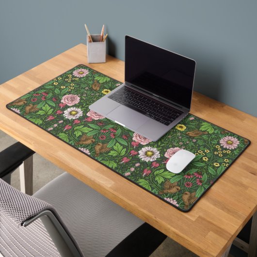 Wilde tuin in het groen bureaumat (Kantoor 2)