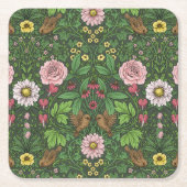 Wilde tuin in het groen kartonnen onderzetters (Voorkant)