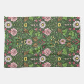 Wilde tuin in het groen theedoek (Horizontaal)