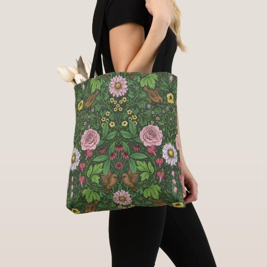 Wilde tuin in het groen tote bag (Dichtbij)