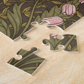 Wilde tuin op koffiebruin legpuzzel (Zijkant)