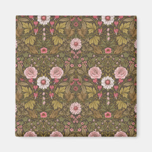 Wilde tuin op koffiebruin magneet