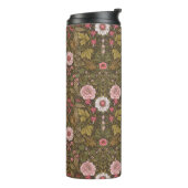 Wilde tuin op koffiebruin thermosbeker (Gedraaid links)