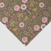 Wilde tuin op koffiebruin tissuepapier (Detail)