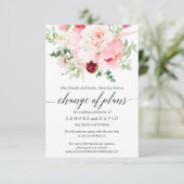 Wilde Tuin Roze Botanische Trouwplannen Veranderen Kaart (Staand voorkant)