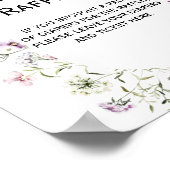 Wilde tuinbloei Baby Diapelbord Poster (Hoek)