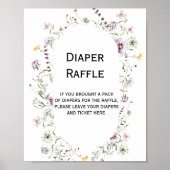 Wilde tuinbloei Baby Diapelbord Poster (Voorkant)