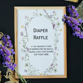 Wilde tuinbloei Baby Diapelbord Poster
