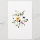 Wilde tuinbloei Baby shower Predica Game (Achterkant)