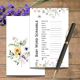 Wilde tuinbloei Baby shower Word Scramble