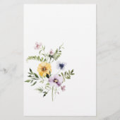 Wilde tuinbloei Baby shower Word Scramble (Achterkant)