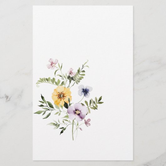 Wilde tuinbloei Baby shower Word Scramble (Achterkant)