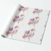 Wilde tulpen cadeaupapier (Uitgerold)