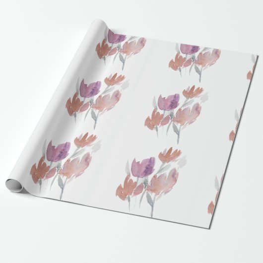 Wilde tulpen cadeaupapier (Uitgerold)