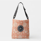 Wilde tulpen William Morris Pattern Peach Crossbody Tas (Voorkant)