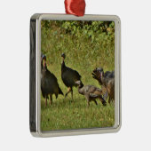 Wilde Turkije, Camouflage-kleuren Metalen Ornament (Rechts)