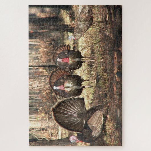 Wilde Turkije in de Bos Legpuzzel (Verticaal)