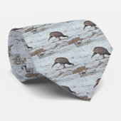 Wilde Turkije in Snowy Field Stropdas (Opgerold)