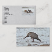 Wilde Turkije in Snowy Field Visitekaartje (Voorkant / Achterkant)