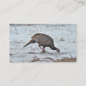 Wilde Turkije in Snowy Field Visitekaartje (Achterkant)