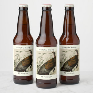 Wilde Turkije (man) van de Amerikaanse vogels van  Bier Etiket
