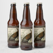 Wilde Turkije (man) van de Amerikaanse vogels van  Bier Etiket (Flessen)