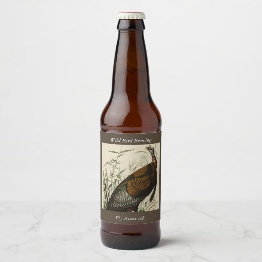 Wilde Turkije (man) van de Amerikaanse vogels van Bier Etiket (Voorkant)