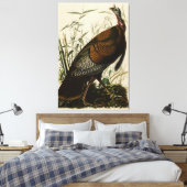Wilde Turkije (man) van de Amerikaanse vogels van Canvas Afdruk (Insitu (Slaapkamer))