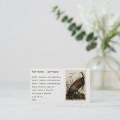 Wilde Turkije (man) van de Amerikaanse vogels van  Visitekaartje (Staand voorkant)