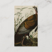 Wilde Turkije (man) van de Amerikaanse vogels van  Visitekaartje (Achterkant)